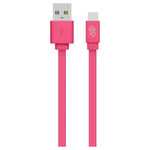 Pro Bass Energize Series Packaged Micro USB Cable - Pastel Pink 1.2m