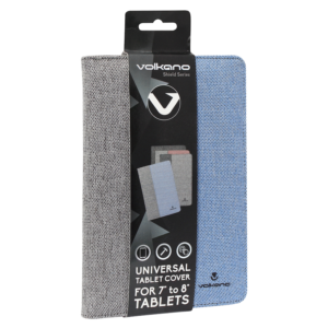 Volkano Tablet Cover 7"-8" Shield Series - Grey/Blue