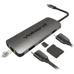VolkanoX Core Dock series USB Type C Dock - HDMI + USB 3.0 + LAN + Card Reader + PD