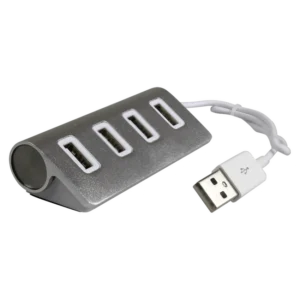 Volkano Pivot series 4 port USB Hub - silver