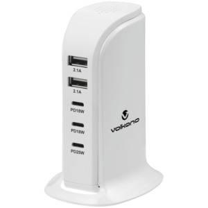 Volkano Peak V2 Series 5-Port P.D. + USB GaN Charger