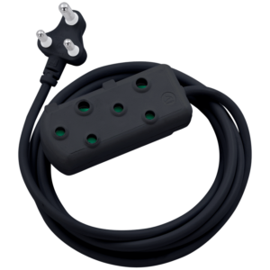 Switched Heavy Duty Side by Side (SBS) Extension Leads 10m - BK