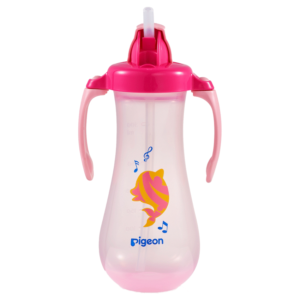 Pigeon Tall Straw Bottle - Pink