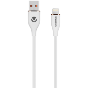 Volkano Flexi Series USB to MFI Lightning 1.5m 5v 2.4a 12w - White