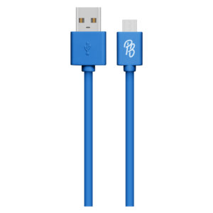 Pro Bass Power Series Boxed Round Micro USB Cable - Blue