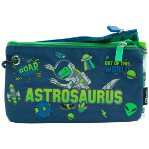 Quest 3 Piece Pencil Case Set - Astrosaurus - Green
