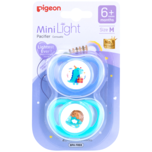 Pigeon - MINILIGHT PACIFIER (2 PC) M DINO B/DAY/ HEDGEHOG