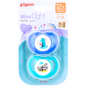 Pigeon - Minilight Pacifier (2 Pc) - L - Dino Read/Raccoon