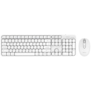 VolkanoX Garnet Bluetooth Wireless Keyboard and Mouse Combo - White