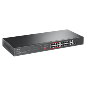 TP-Link TL-SL1218MP 16-Port 10/100Mbps + 2-Port Gigabit Rackmount Switch with 16-Port PoE+