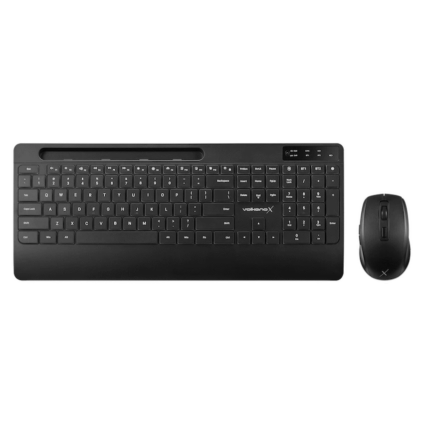 VolkanoX Gem Bluetooth Wireless Keyboard and Mouse - Black