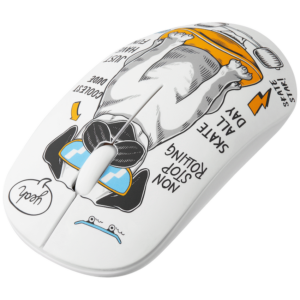 Volkano Tag Series 2.4G Wireless Optical Mouse with Nano USB and Type-C Receiver - Pug