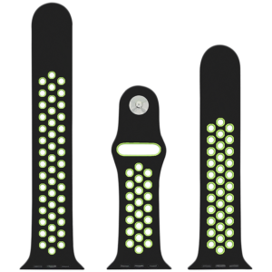 Volkano Smart Watch Band - Sport Silicone - iWatch 42mm - Black and Green - S/L