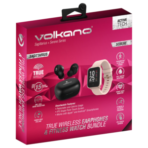 Volkano Sagittarius TWS + Serene Watch Series Bundle - Gold