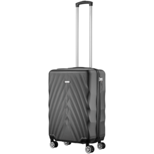 Travelwize Terra ABS 55cm 4-Wheel Spinner Luggage - Black