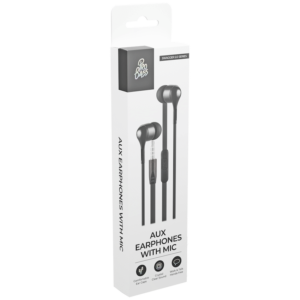 Pro Bass Swagger 2.0 Series - Boxed Auxiliary Earphone with Mic - Black
