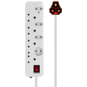 Ellies 8-Way High Surge Multiplug 0.5m