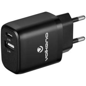 Volkano On the Go USB Plus Type-C Wall Charger