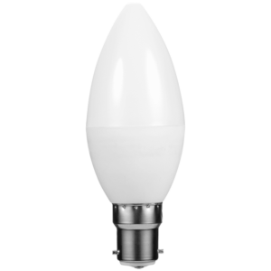 Switched 5w Candle LED Light Bulb B22 - Cool White