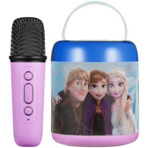 Disney Frozen Cylinder Karaoke Speaker with Bluetooth Microphone