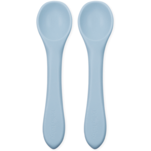 Echo Baby Silicone Feeding Spoons 2-Pack - Powder Blue