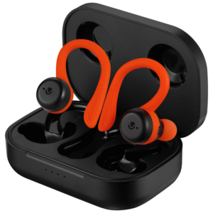 Volkano Momentum Series IPX7 Sports Hook TWS Earphones + Charging Case - Red