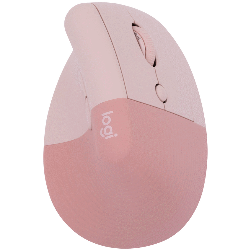 Logitech(R) Lift Vertical Ergonomic Mouse - Rose/Dark Rose