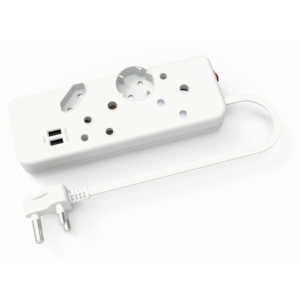 Ellies 4-Way Multiplug - 2 x USB 2.4a - 0.4m