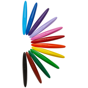 Frozen 12 Plastic Crayons Twin tip Triangular Multi