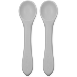 Echo Baby Silicone Feeding Spoons 2-Pack - Stone