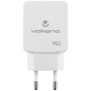 Volkano Potent Plus series 45W GaN Compact Dual USB and USB-C PD Wall Charger