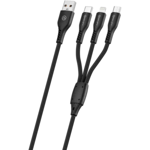 Amplify CoreCharge Series 1.2m 3-in-1 Cable - Black