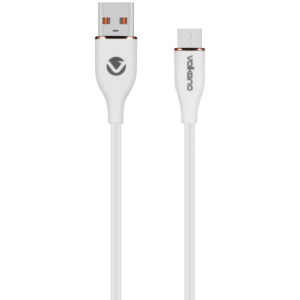 Volkano Flexi Series USB to Micro USB 1.5m 18w - White