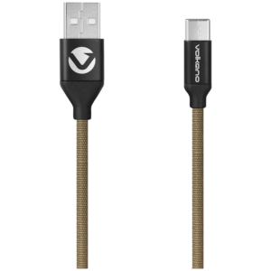 Volkano Weave Series Fabric Braided Micro USB Cable 1.2m - Army Green