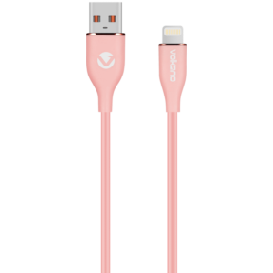 Volkano Flexi Series USB to MFI Lightning 1.5m 27w - Pink