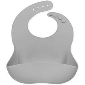 Echo Baby Silicone Bucket Bib - Stone