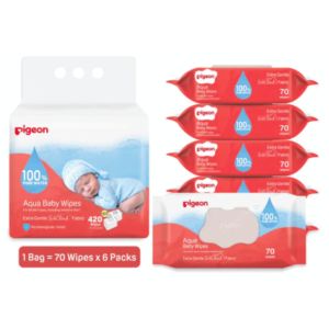 PIGEON AQUA BABY WIPES 70's FLIPTOP 6-IN-1