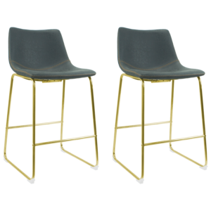 Everfurn Opal Large Barstool Gold - 2 Pack