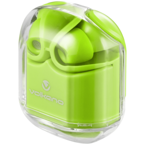Volkano Crystalline Series TWS Earphone - Neon - Hardbox