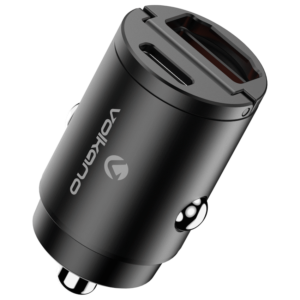 Volkano Veilix Series 45w PD Dual USB-A and USB-C Ultra Small Car Charger - Black