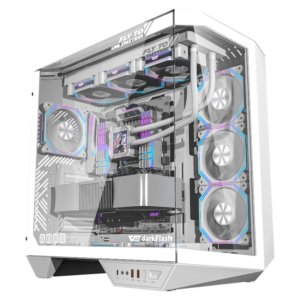 darkFlash DY470 ATX Computer Case - White
