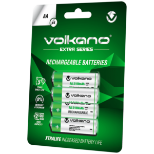 Volkano Extra Series Rechargeable AA Batteries (Pack of 4)