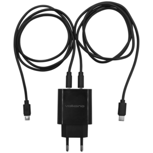 Volkano Cupla Series 3.1a Dual Output Charger - Black