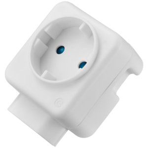 Switched 2-Way Schuko Adaptor - Top and Bottom Loader