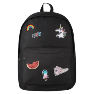Playground Badges Girls Backpack - Black