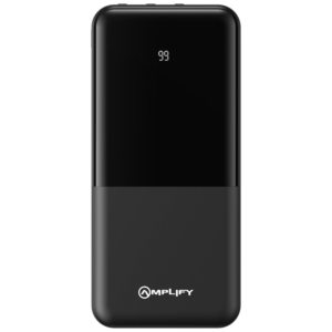 Amplify 10000mAh Power Bank with Integrated Cables - Black