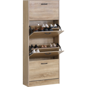 Everfurn Tamar Shoe Cabinet - Large - Oak