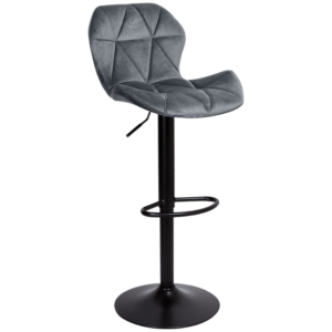 Everfurn Tira Barstool - Grey Velvet - Single