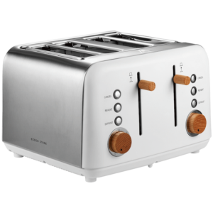 Boden Stark Anson Collection 4 Slice SS Toaster White