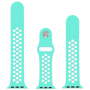 Volkano Smart Watch Band - Sport Silicone - iWatch 38mm - Light Blue and White (S/L)